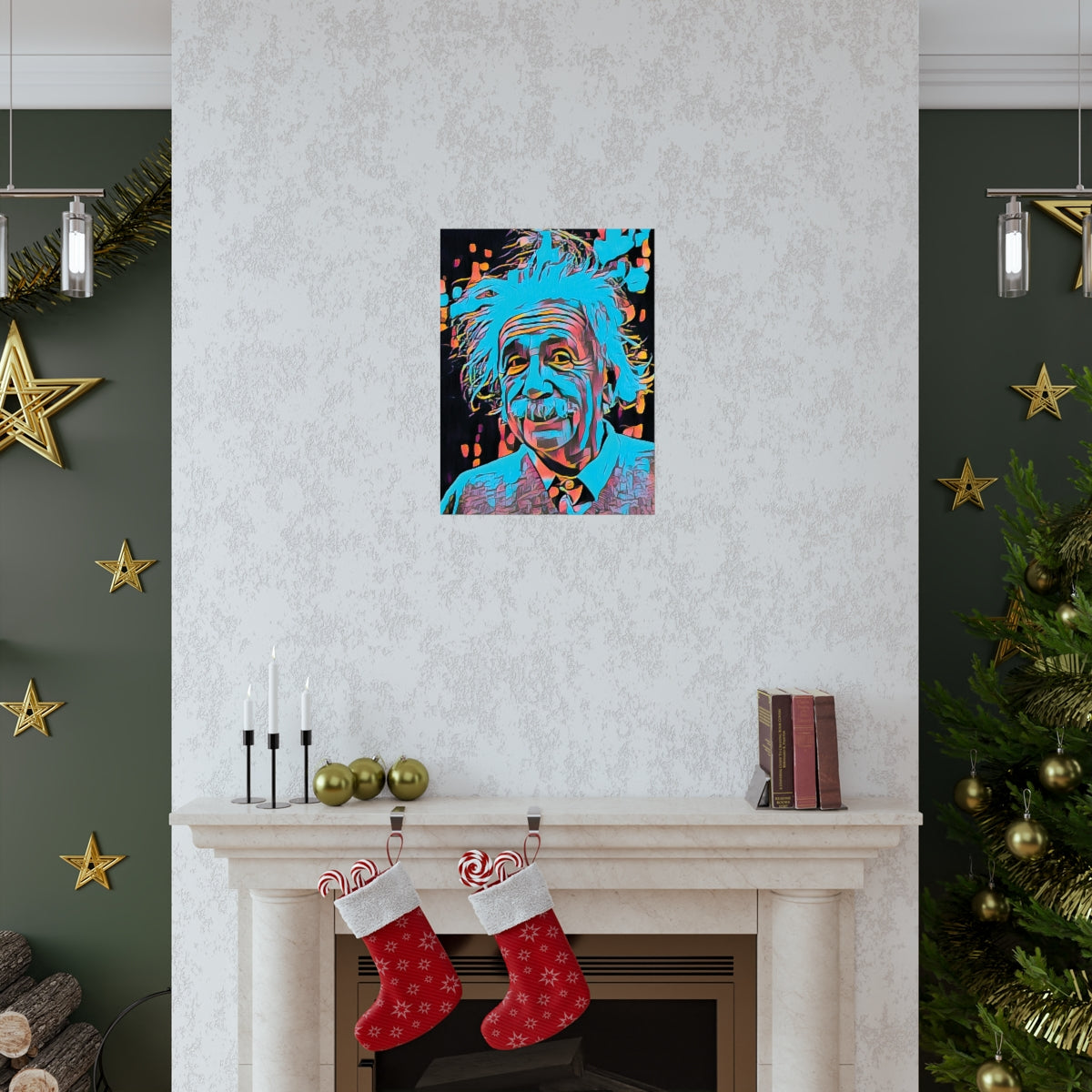 Albert Einstein Premium Matte Poster | Albert Einstein Painting | Einstein Art | Icon Art