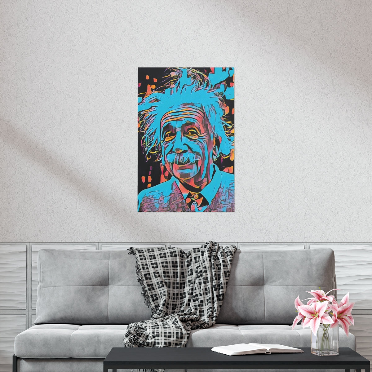 Albert Einstein Premium Matte Poster | Albert Einstein Painting | Einstein Art | Icon Art