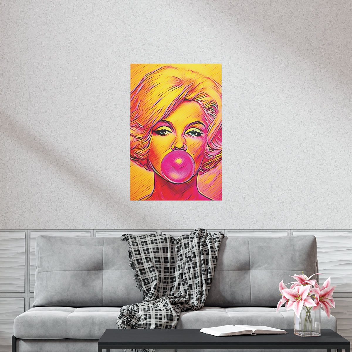 Marilyn Monroe Painting Premium Matte Poster | Icon Art | Marilyn Monroe Picture