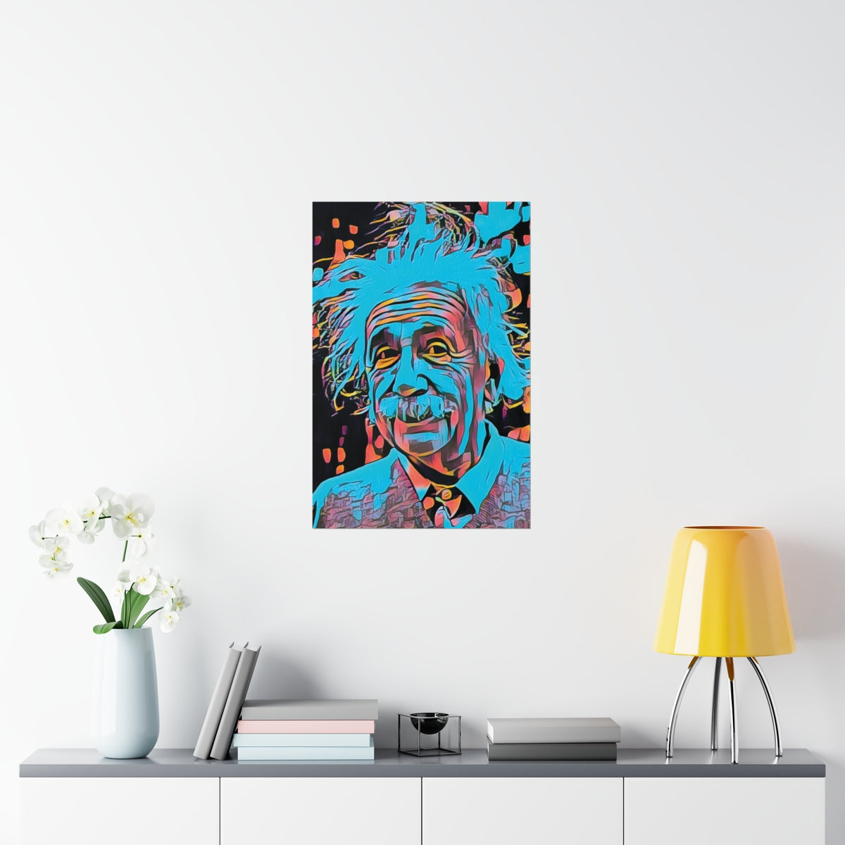 Albert Einstein Premium Matte Poster | Albert Einstein Painting | Einstein Art | Icon Art