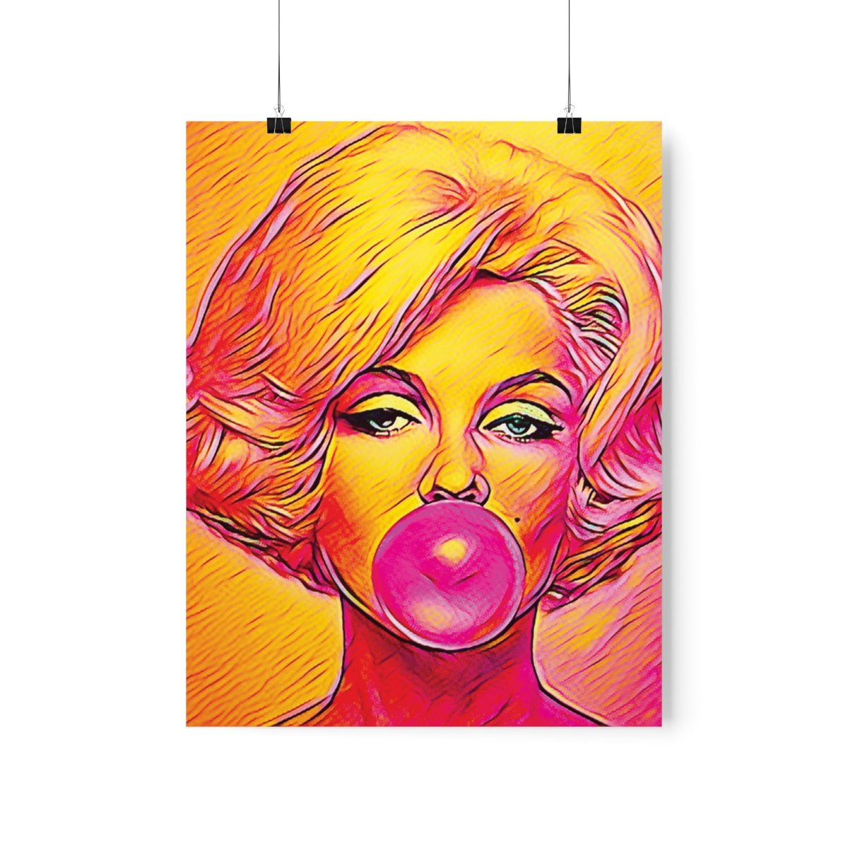 Marilyn Monroe Painting Premium Matte Poster | Icon Art | Marilyn Monroe Picture
