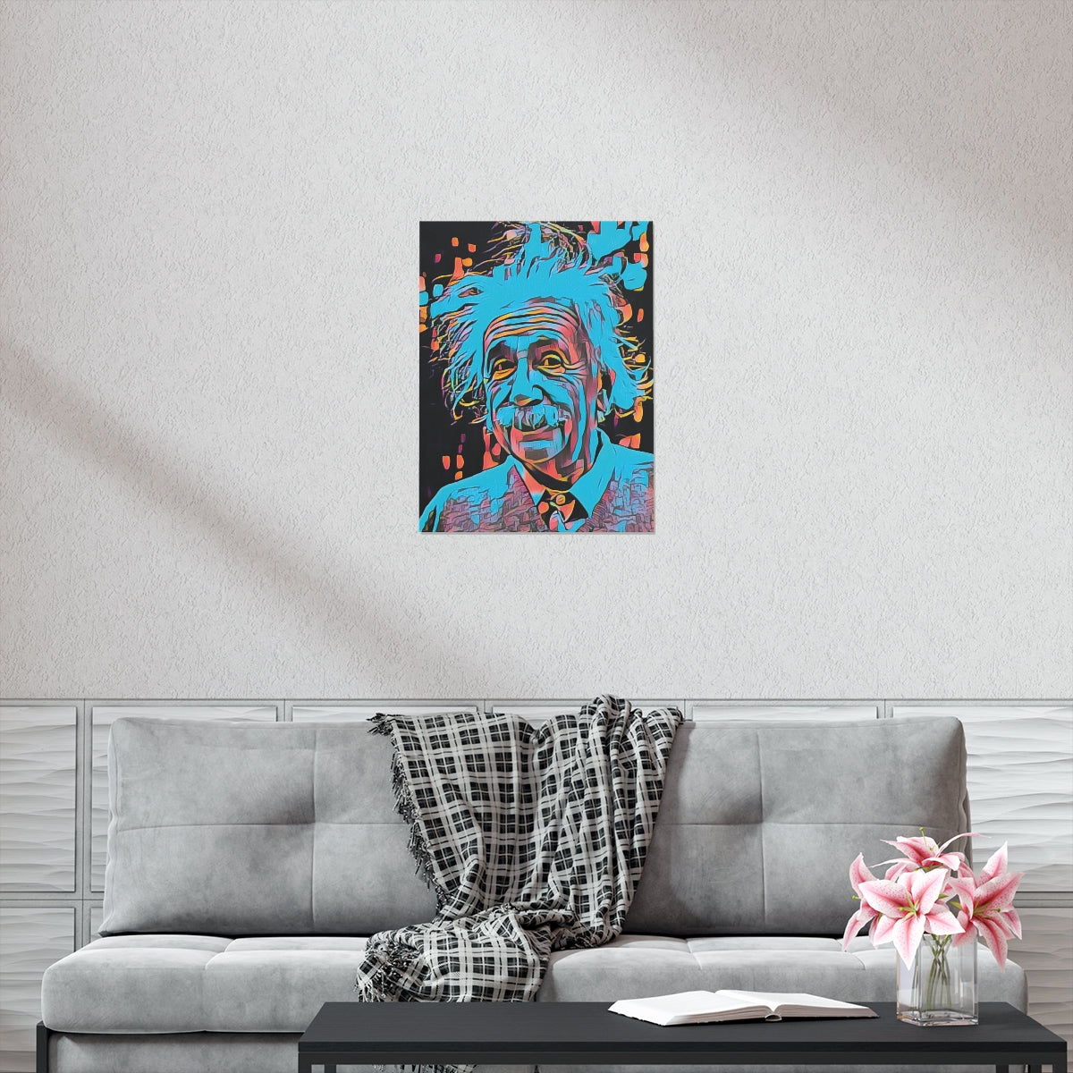Albert Einstein Premium Matte Poster | Albert Einstein Painting | Einstein Art | Icon Art