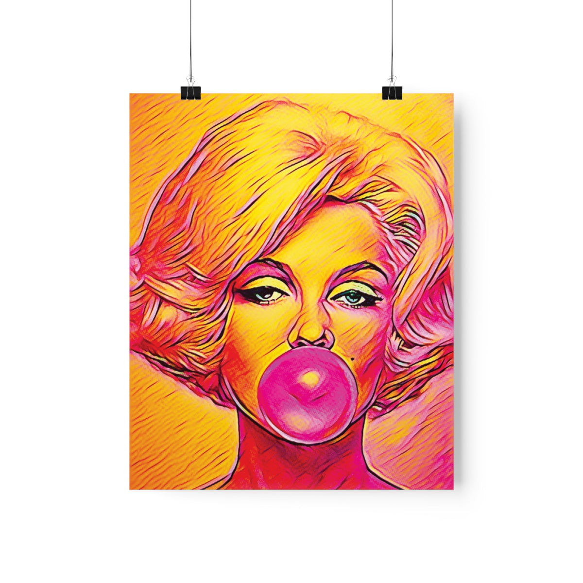 Marilyn Monroe Painting Premium Matte Poster | Icon Art | Marilyn Monroe Picture