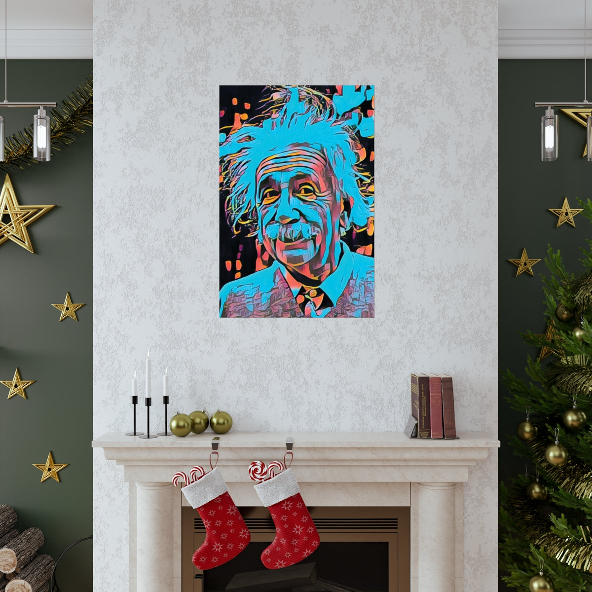 Albert Einstein Premium Matte Poster | Albert Einstein Painting | Einstein Art | Icon Art