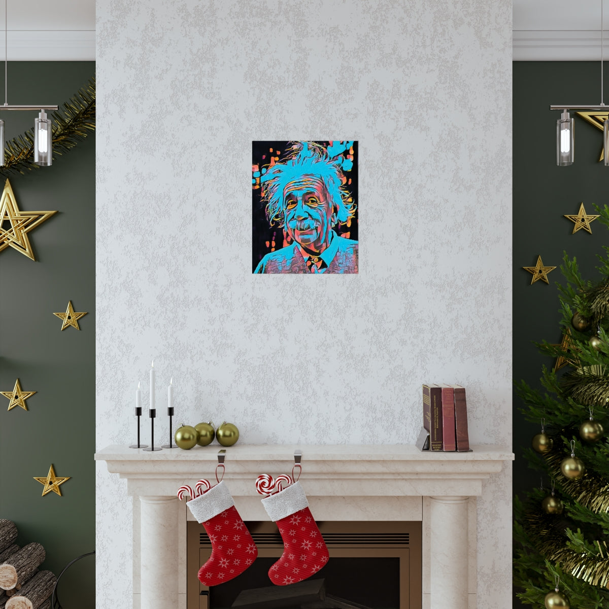 Albert Einstein Premium Matte Poster | Albert Einstein Painting | Einstein Art | Icon Art