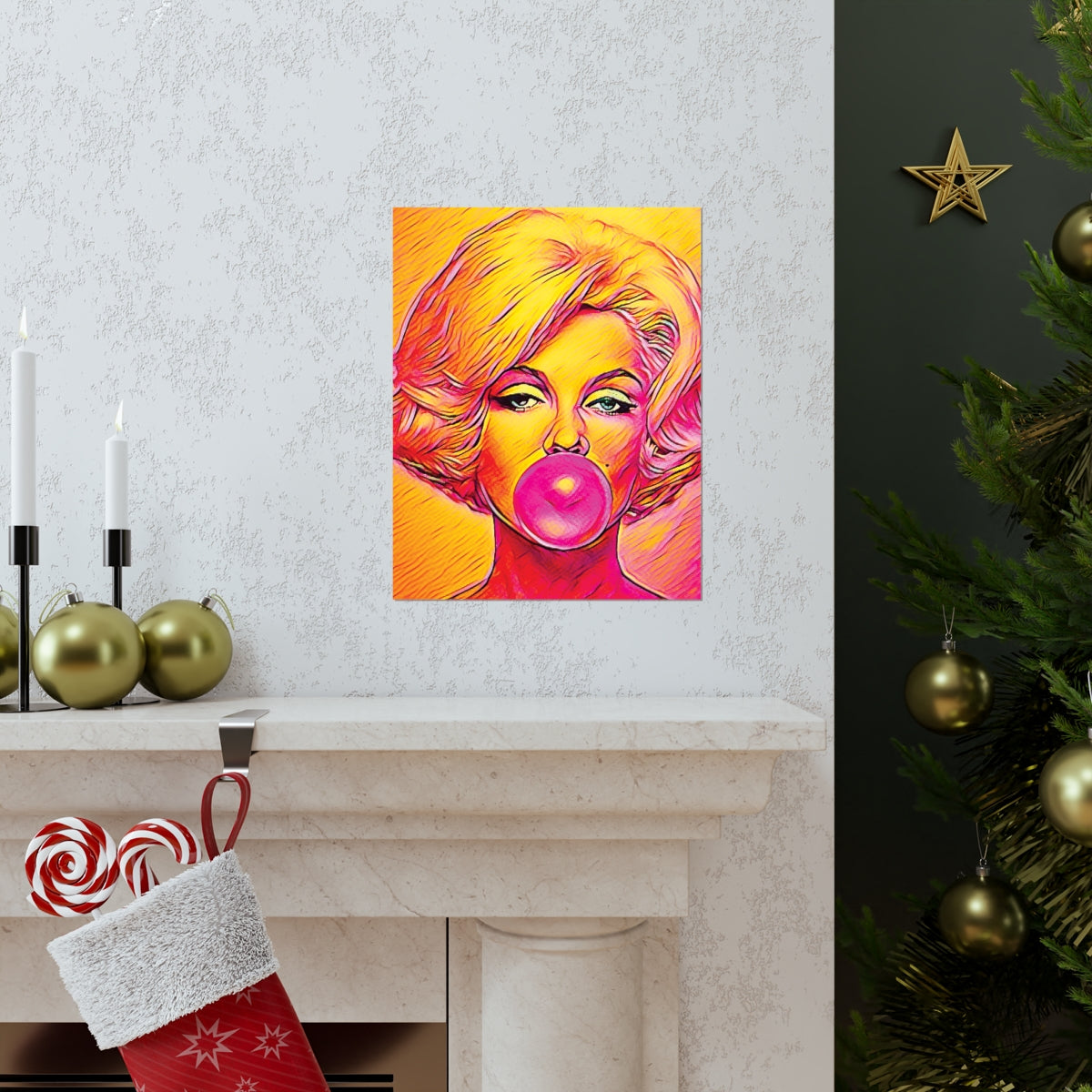 Marilyn Monroe Painting Premium Matte Poster | Icon Art | Marilyn Monroe Picture
