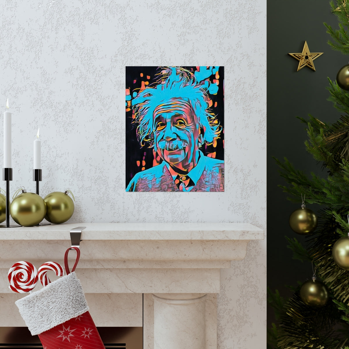 Albert Einstein Premium Matte Poster | Albert Einstein Painting | Einstein Art | Icon Art