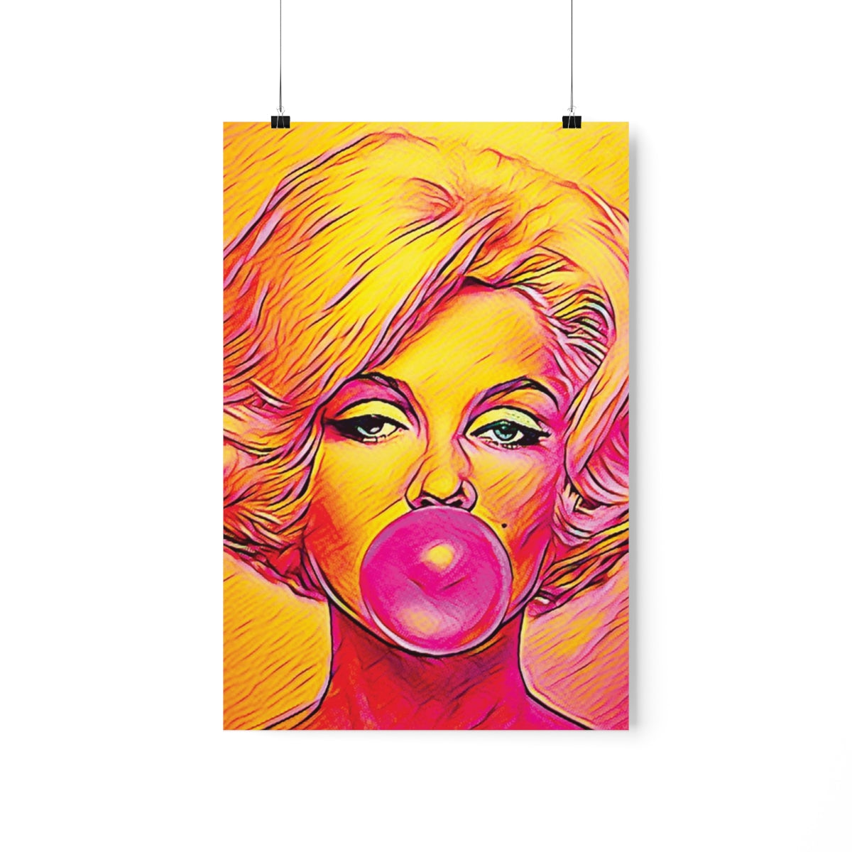 Marilyn Monroe Painting Premium Matte Poster | Icon Art | Marilyn Monroe Picture