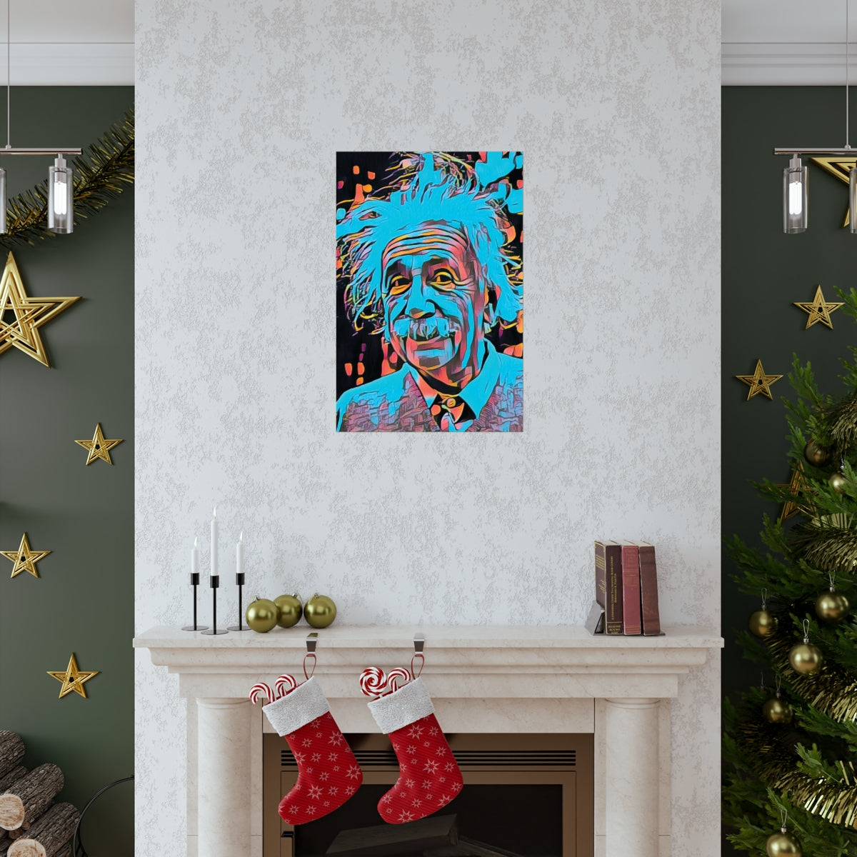Albert Einstein Premium Matte Poster | Albert Einstein Painting | Einstein Art | Icon Art