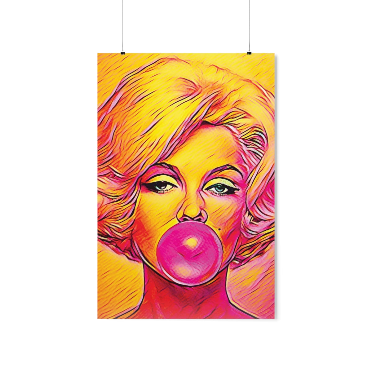 Marilyn Monroe Painting Premium Matte Poster | Icon Art | Marilyn Monroe Picture