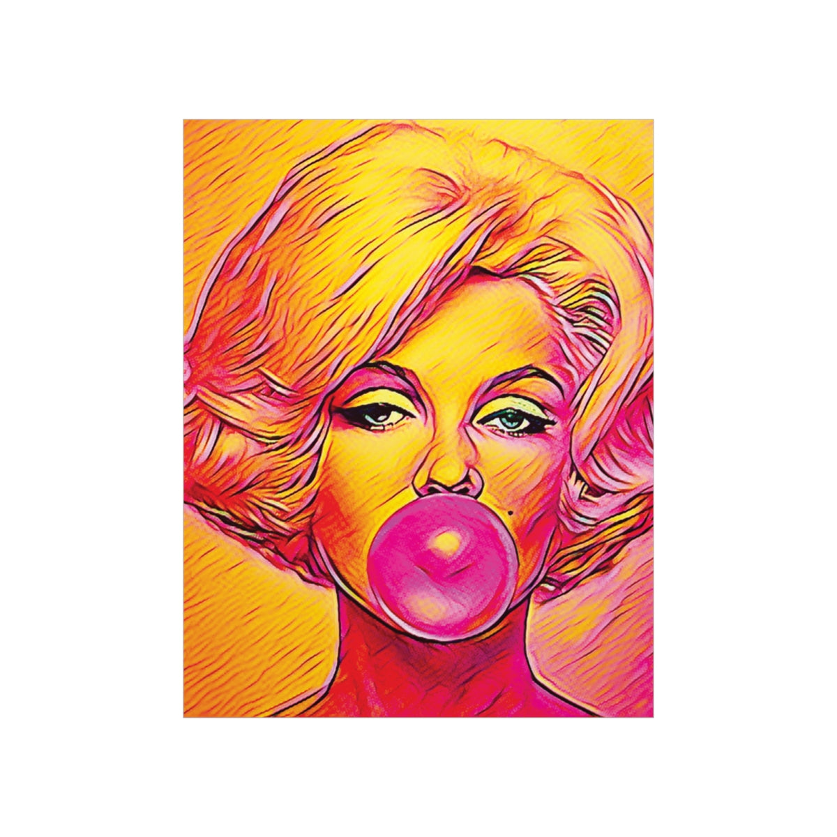 Marilyn Monroe Painting Premium Matte Poster | Icon Art | Marilyn Monroe Picture