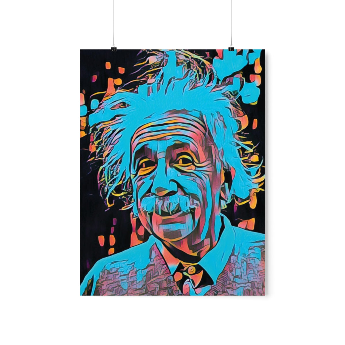 Albert Einstein Premium Matte Poster | Albert Einstein Painting | Einstein Art | Icon Art