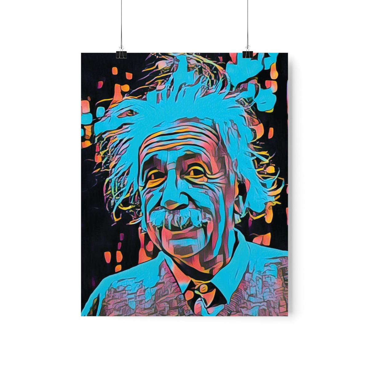 Albert Einstein Premium Matte Poster | Albert Einstein Painting | Einstein Art | Icon Art