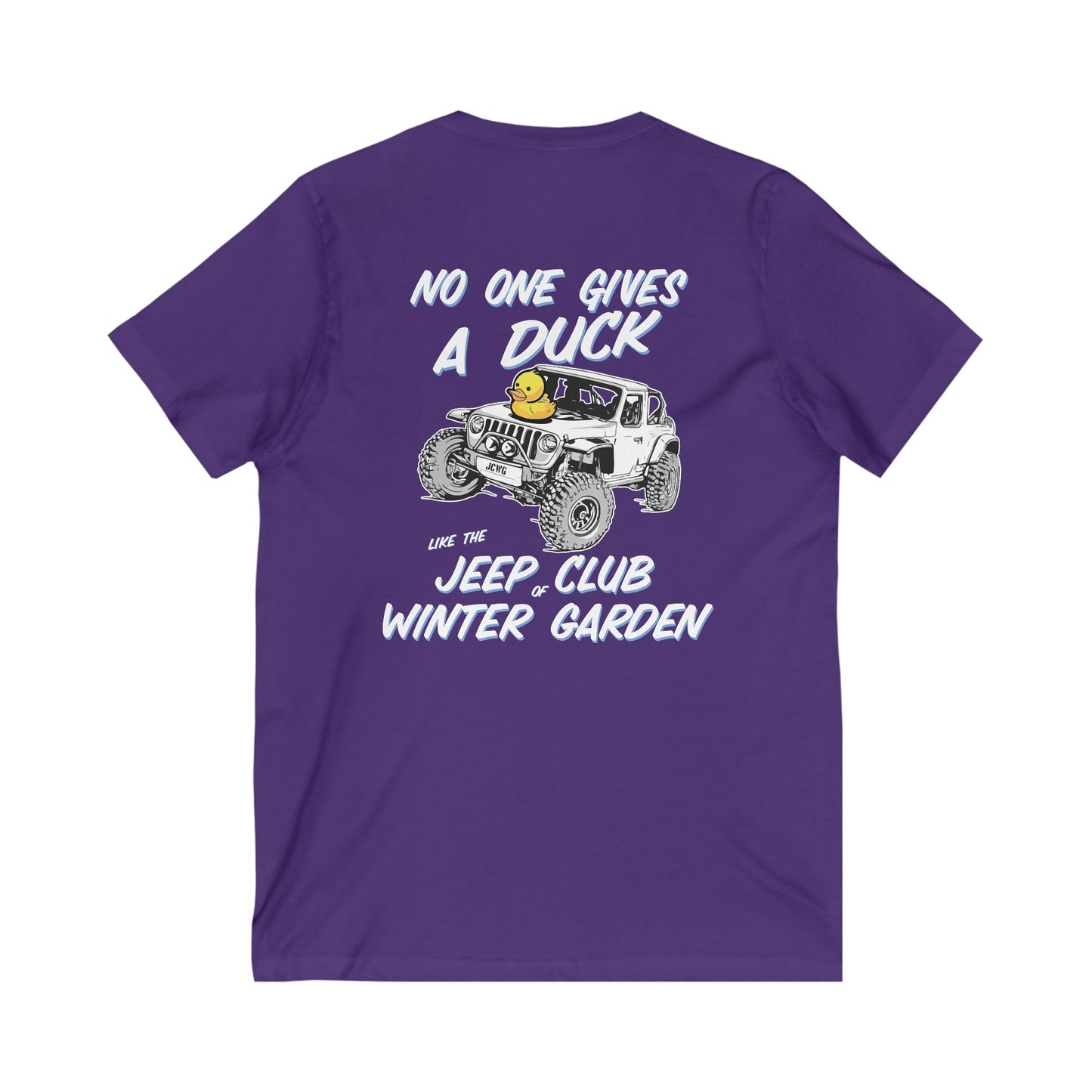 No One Gives a Duck Like the Jeep Club of Winter Garden V-Neck Tee