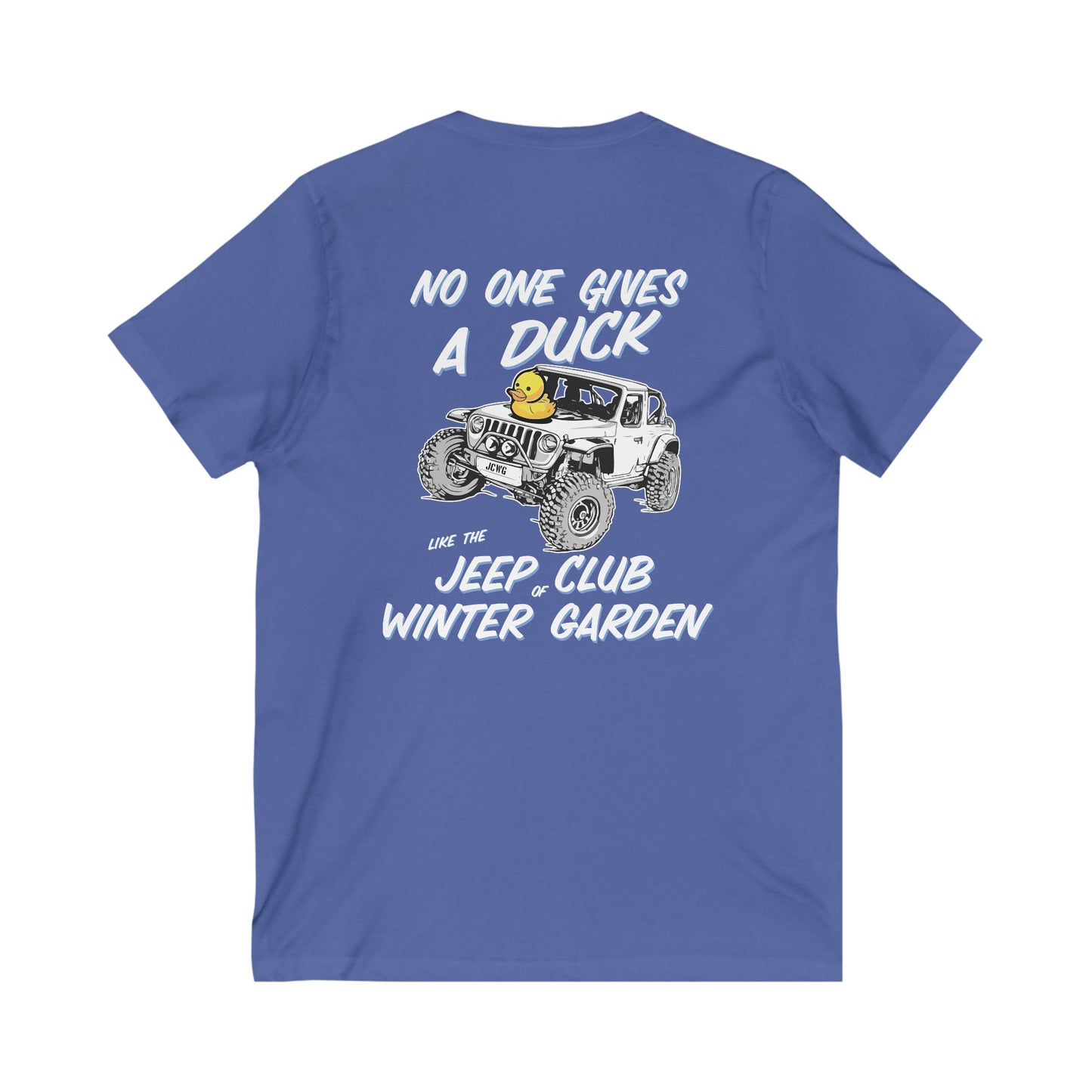 No One Gives a Duck Like the Jeep Club of Winter Garden V-Neck Tee