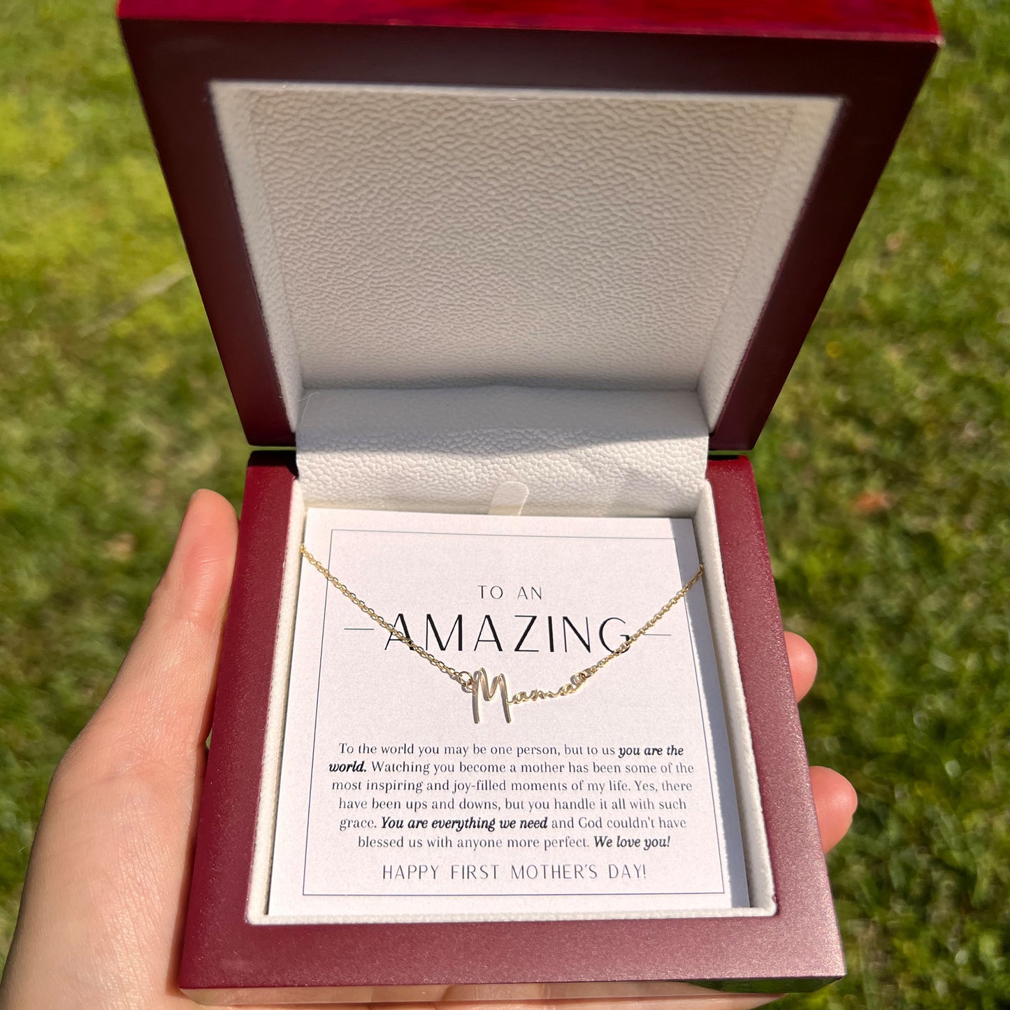 To an Amazing Mama | First Mother's Day Gift | Mama Necklace