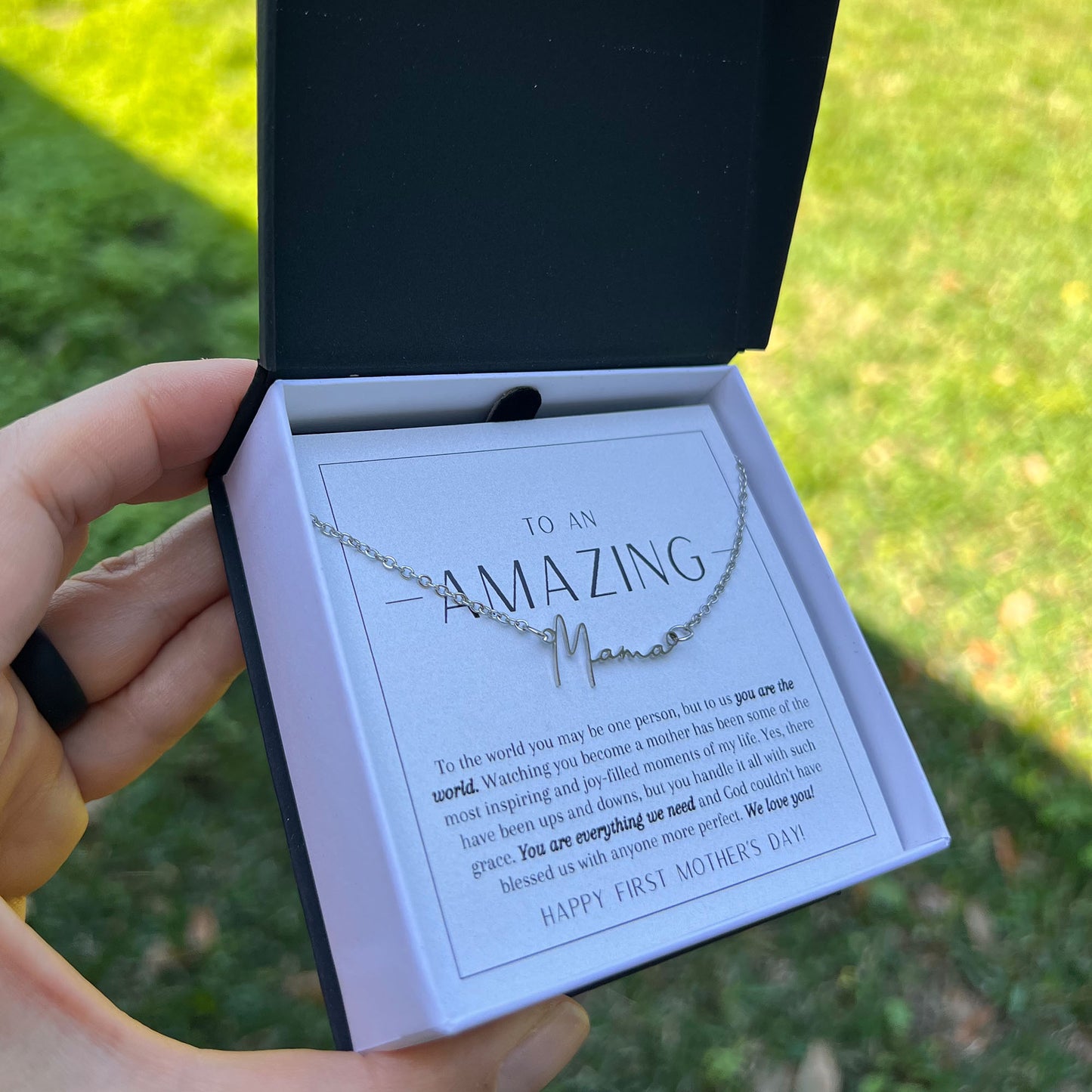 To an Amazing Mama | First Mother's Day Gift | Mama Necklace