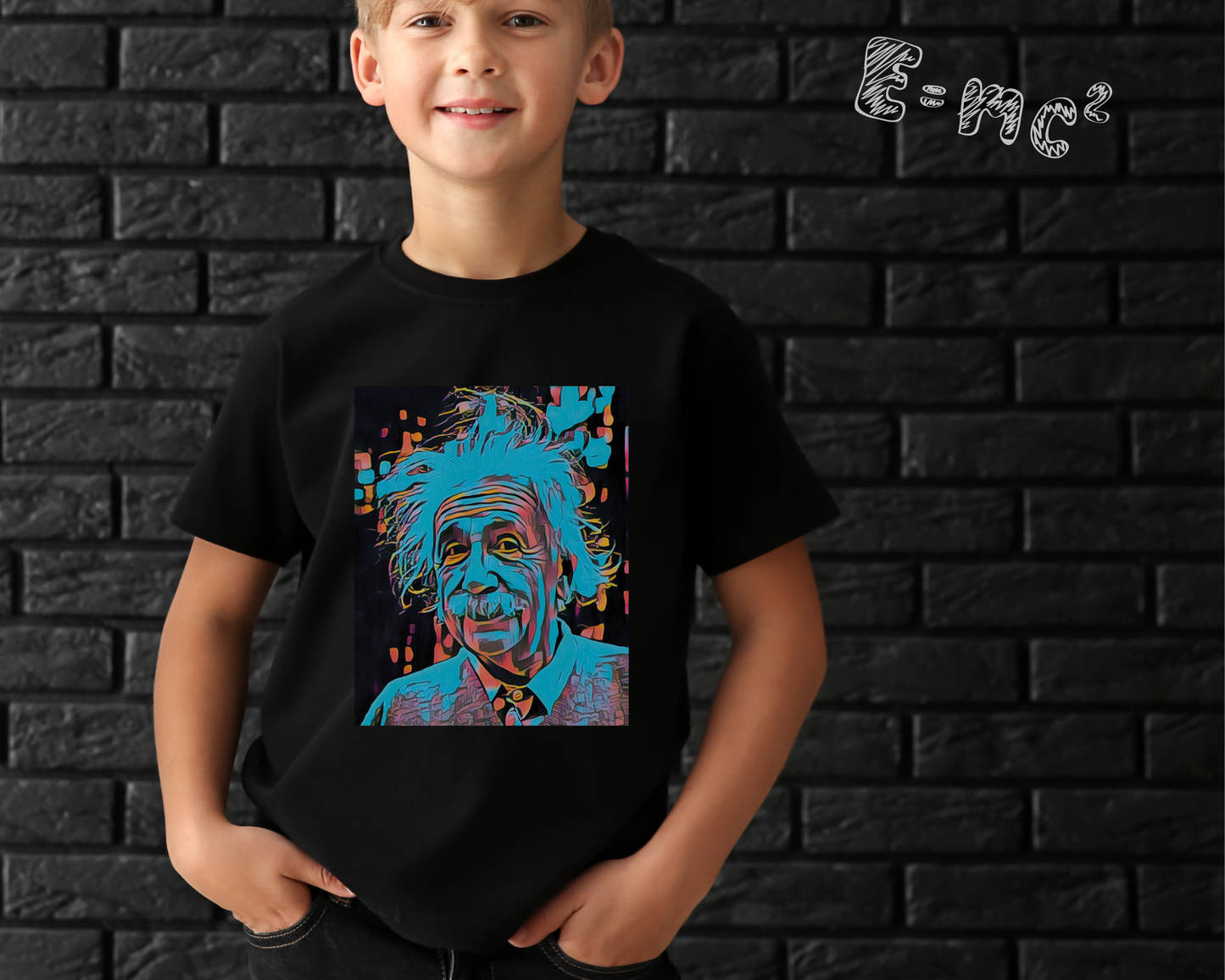 Kids Einstein Shirt | Albert Einstein | Icon Art | Einstein Painting | Youth Einstein Tshirt