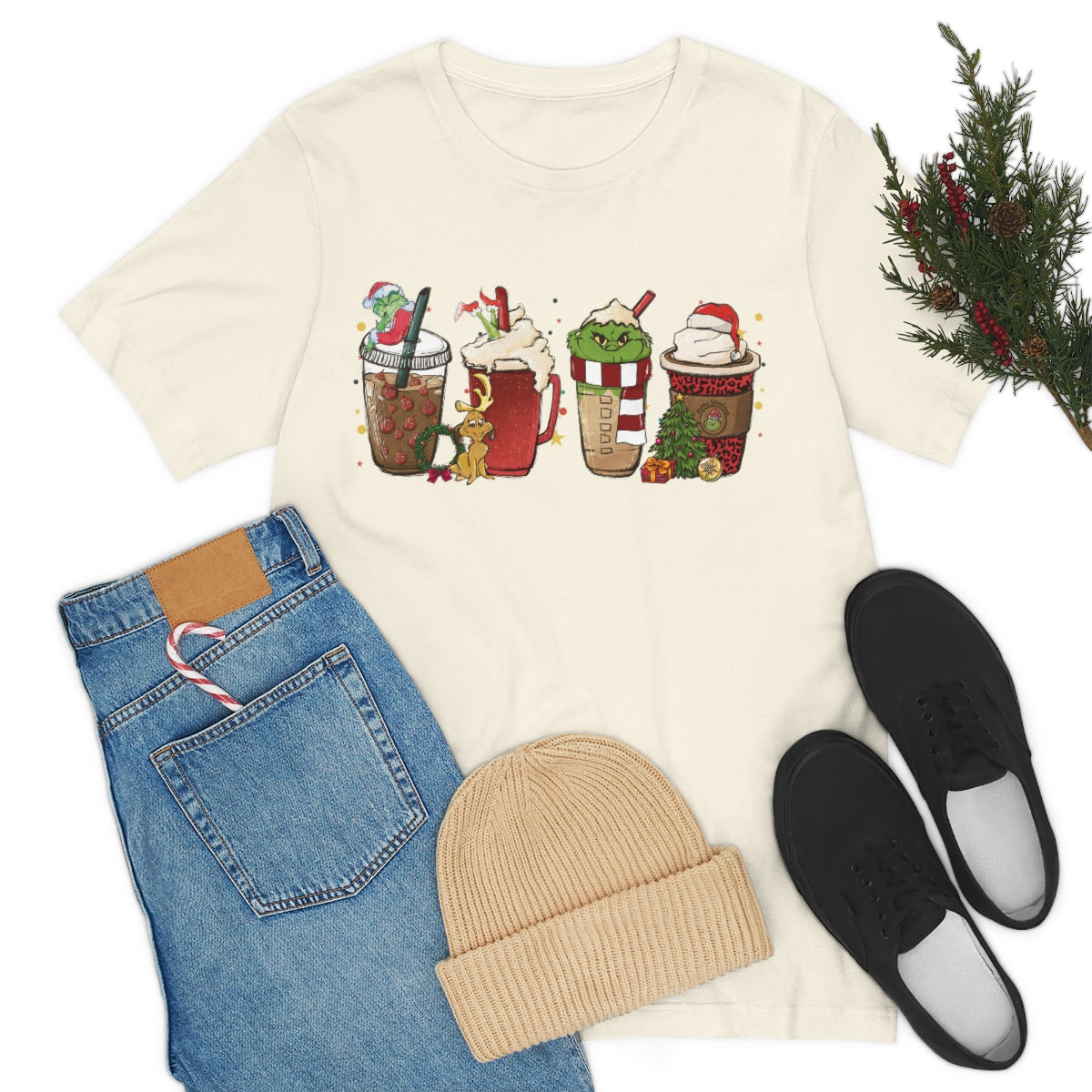 Grinch Christmas Coffee | Cute Christmas Shirt | Classic Christmas Movie | Unisex Tshirt