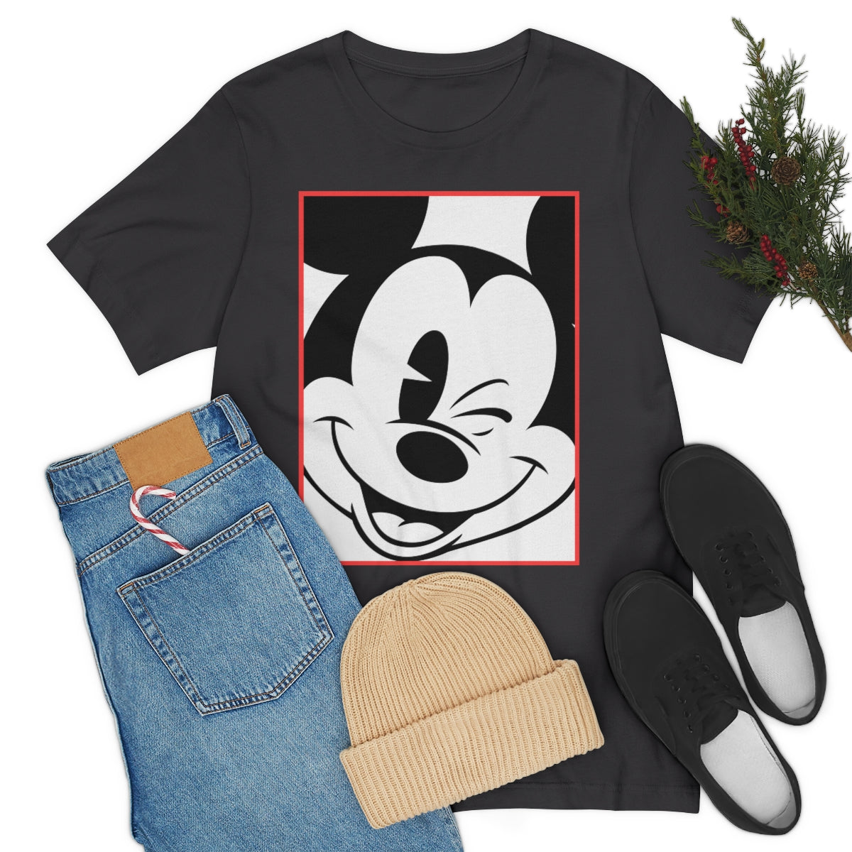 Winking Mickey Unisex T-Shirt | Family Vacation Tee | Mickey Mouse Shirt | Disney Tee | Disney World | Magic Kingdom | Disneyland