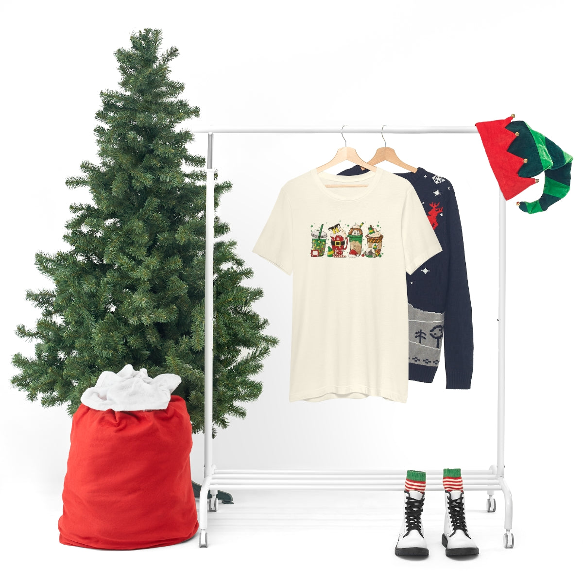 Elf Christmas Coffee | Cute Christmas Shirt | Classic Christmas Movie | Unisex Tshirt