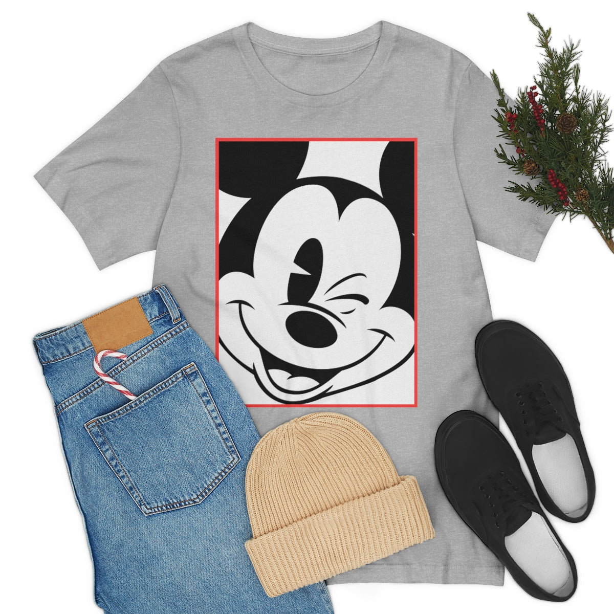 Winking Mickey Unisex T-Shirt | Family Vacation Tee | Mickey Mouse Shirt | Disney Tee | Disney World | Magic Kingdom | Disneyland