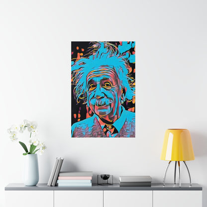 Albert Einstein Premium Matte Poster | Albert Einstein Painting | Einstein Art | Icon Art