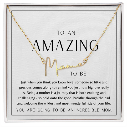 Gift for Mama to Be | Mama Necklace | First Mothers Day Gift