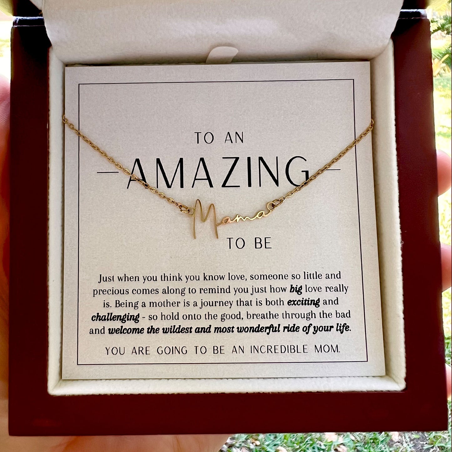 Gift for Mama to Be | Mama Necklace | First Mothers Day Gift