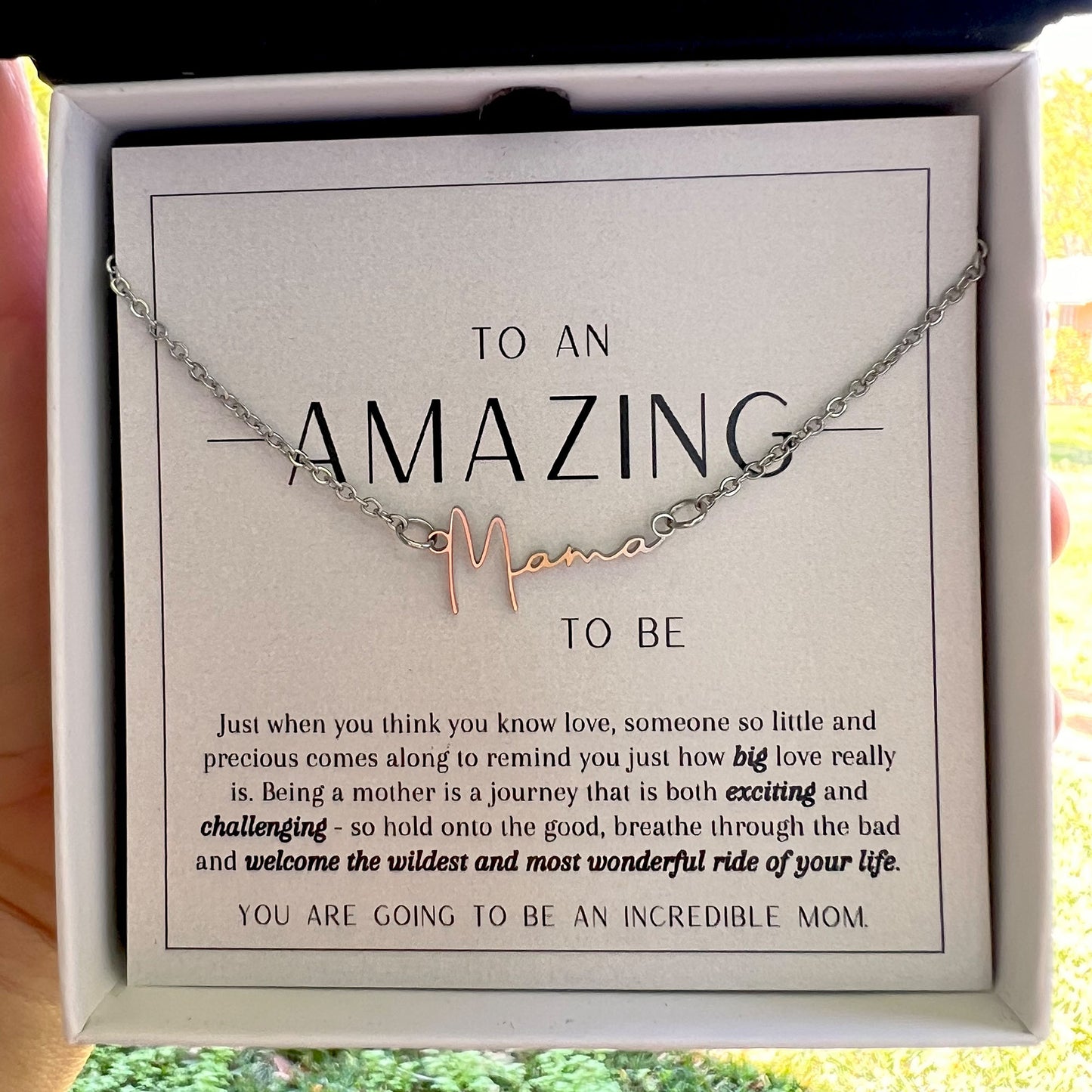 Gift for Mama to Be | Mama Necklace | First Mothers Day Gift