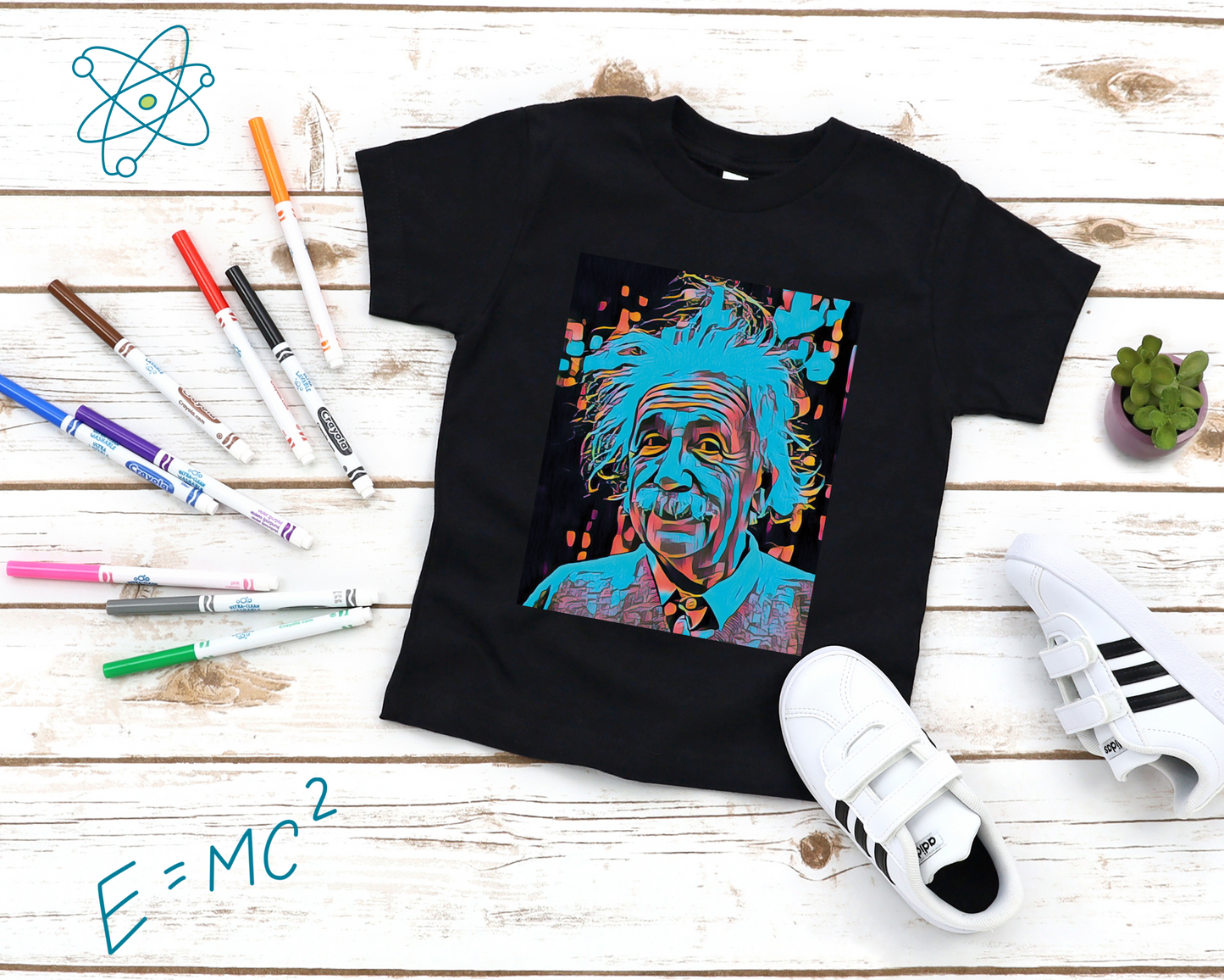 Kids Einstein Shirt | Albert Einstein | Icon Art | Einstein Painting | Youth Einstein Tshirt