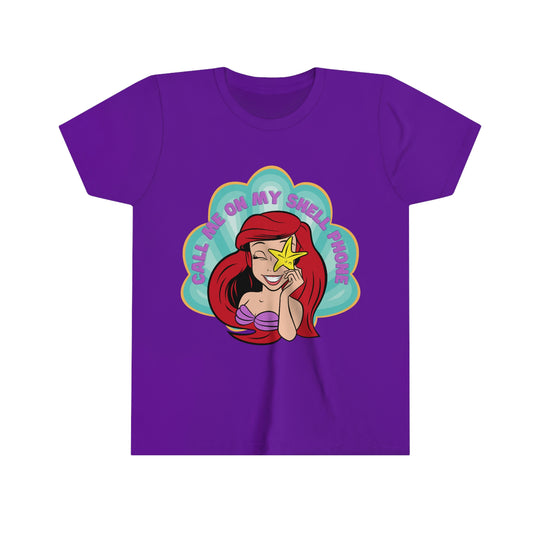 Kids Ariel Tshirt | Call Me on my Shell Phone | Disney Shirt | Disney Vacation Shirt | The Little Mermaid Shirt | Magic Kingdom Shirt