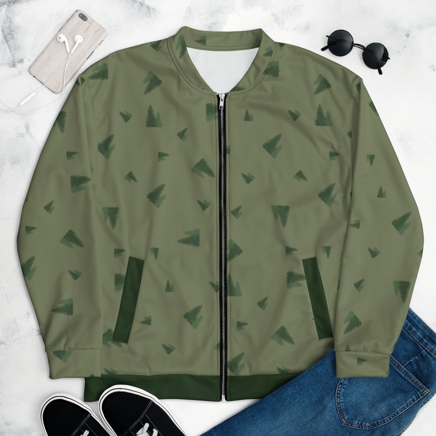 Christmas Tree Unisex Bomber Jacket | Trendy & Stylish Jacket | Light Winter Coat