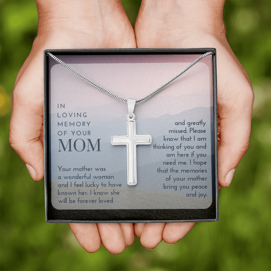 Loss of a Mother | Memorial Gift | Personalized Gift | In Loving Memory of Your Mom | Cross Necklace