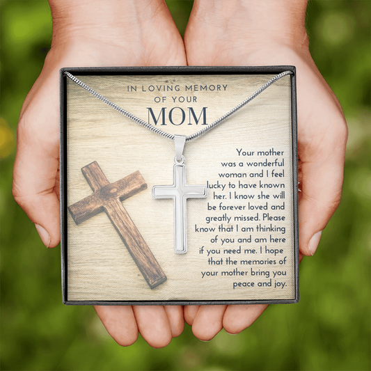 Loss of a Mother | Memorial Gift | Personalized Gift | In Loving Memory of Your Mom | Cross Necklace