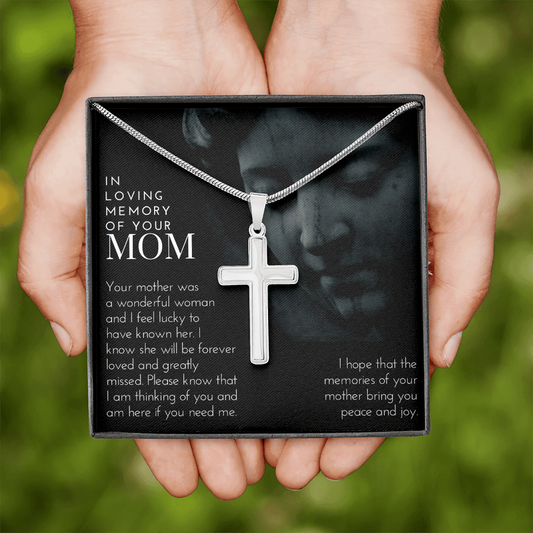 Loss of a Mother | Memorial Gift | Personalized Gift | In Loving Memory of Your Mom | Cross Necklace