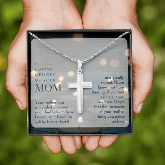 Loss of a Mother | Memorial Gift | Personalized Gift | In Loving Memory of Your Mom | Cross Necklace