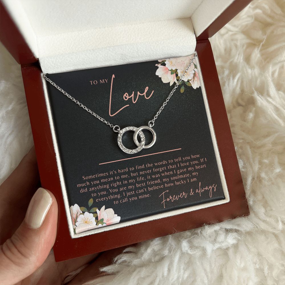 To My Love | Forever and Always | Perfect Pair Necklace | Gift for Her