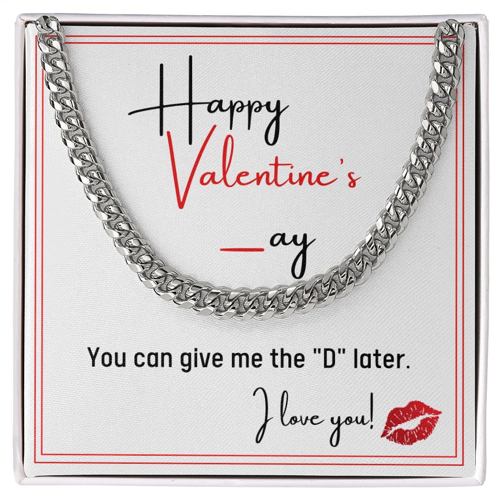 valentines day gift for him | mens chain | gift ideas for man | gift for husband | gift for boyfriend | You can give me the D later