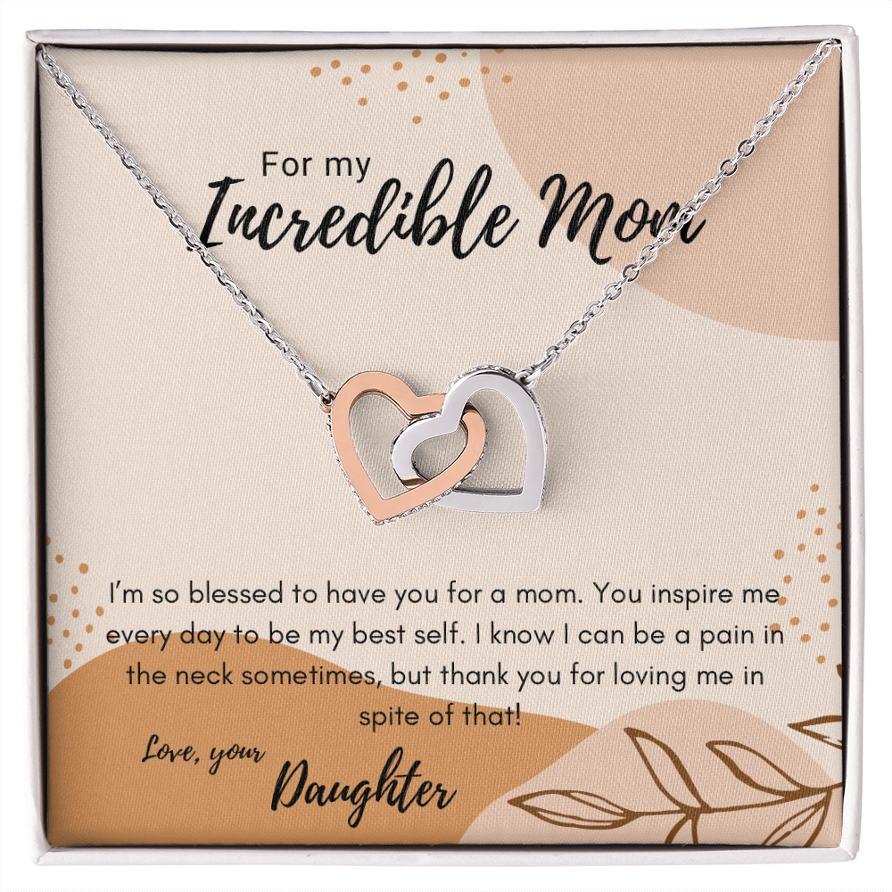 From pain in the neck Daughter to Mom Necklace