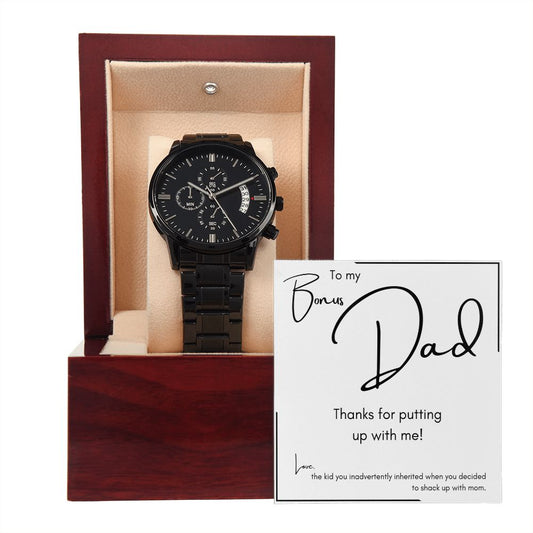 Bonus Dad from son Gift for Dad Template | Chronograph Watch