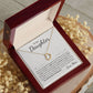 To Daughter, Love Mom | Bold Brave Strong | Heart Necklace