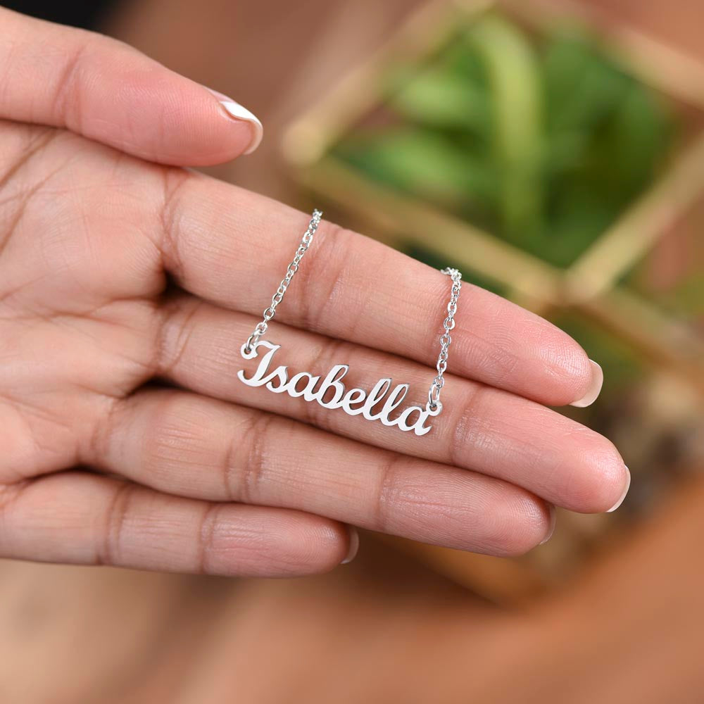 Daughter Name Necklace - Love Dad | Trendy Personalized Necklace