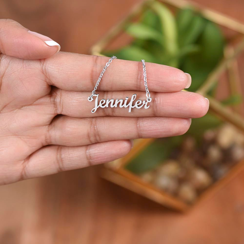 Daughter Name Necklace - Love Dad | Trendy Personalized Necklace