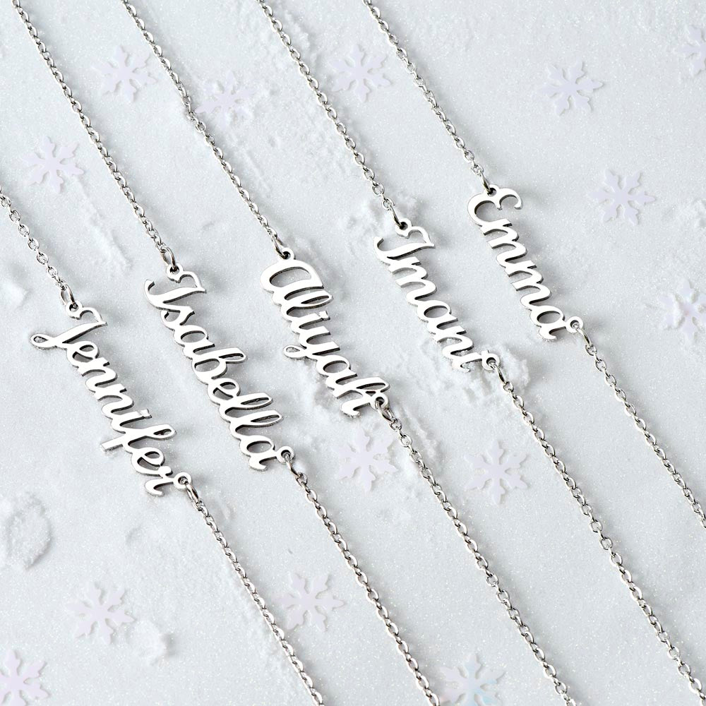 Gift for Daughter Love Mom | Always Be My Baby Girl | Name Necklace