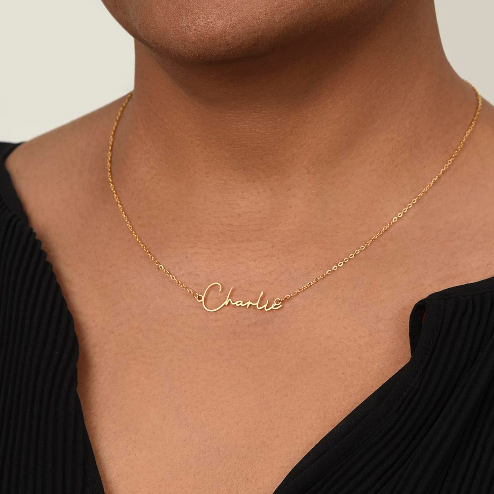 To My Beautiful Daughter | You Are So Loved | Signature Name Necklace