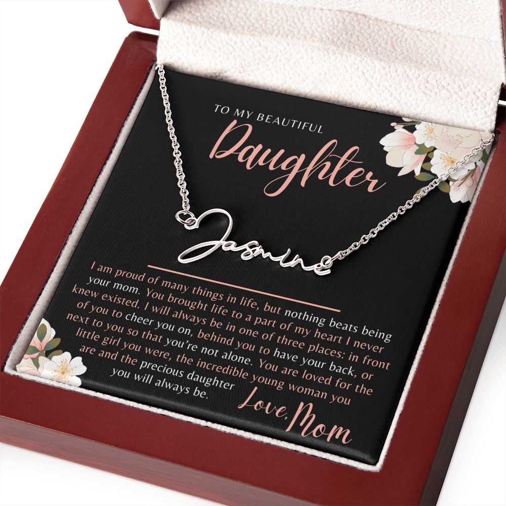 To My Beautiful Daughter | You Are So Loved | Signature Name Necklace