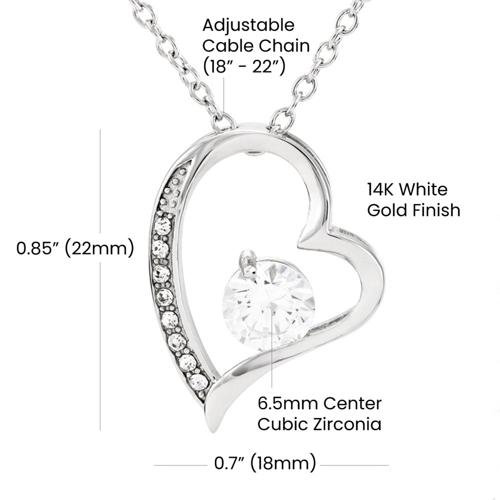 To my Soulmate - My Love Will Never End - Heart Necklace