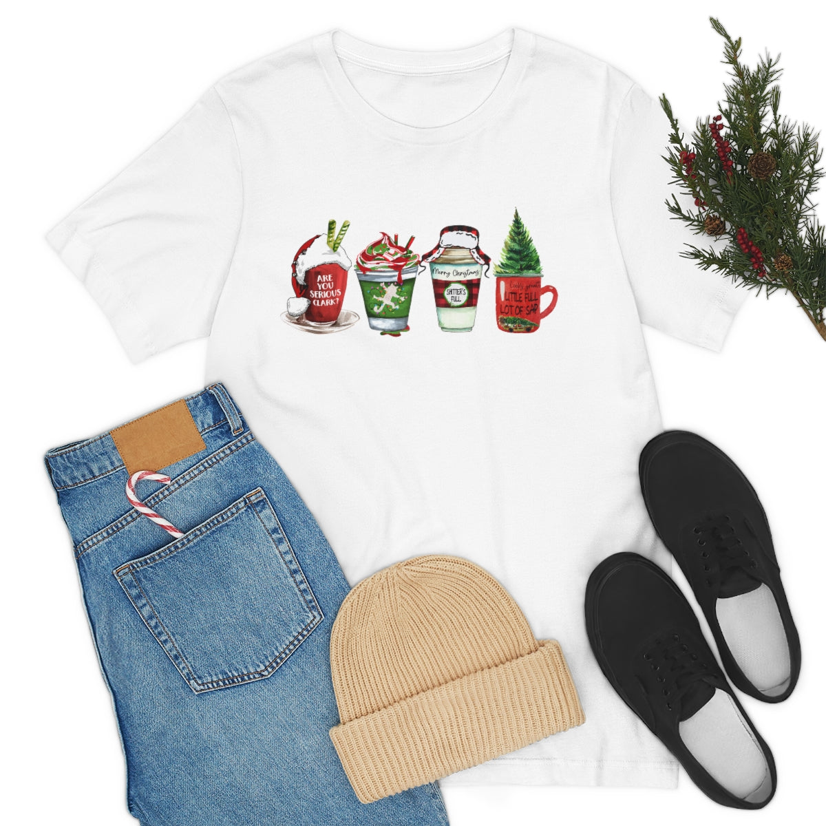 Christmas Vacation Coffee Tee | Cute Christmas Shirt | You Serious Clark | Griswold Shirt | Unisex T-shirt