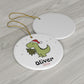 Kids' Personalized Christmas Ornament | Christmas Dinosaur Ornament
